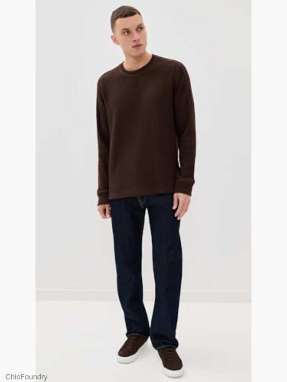 Men's Wade Waffle Thermal Long Sleeve Tee - Heavyweight - Picture 3 of 6